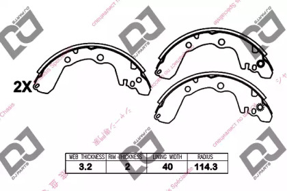 Комлект тормозных накладок DJ PARTS BS1357